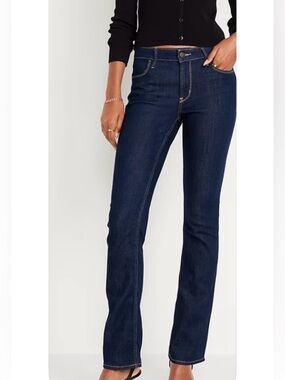 Two Old Navy Black and Blue wow Boot-Cut Jeans.